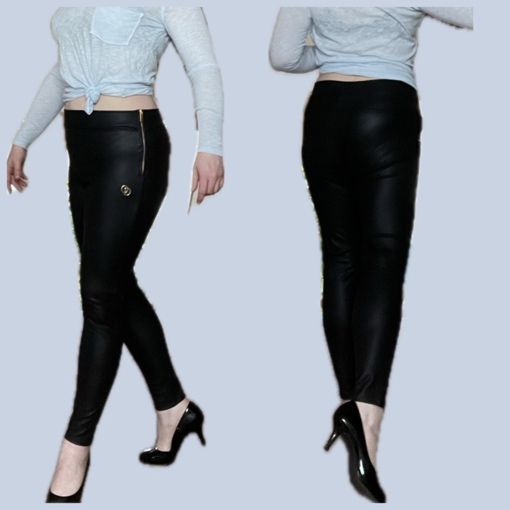 ODolls Collection - UK size 16 (US 12) - leather look skinny pants in black